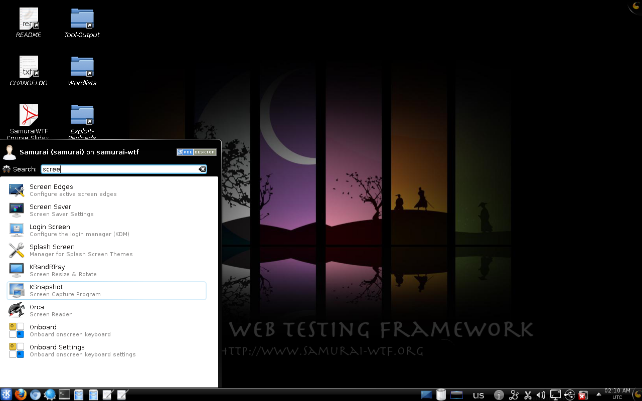La distribución especializada en seguridad Parrot security OS Samurai-Web-Testing-Framework