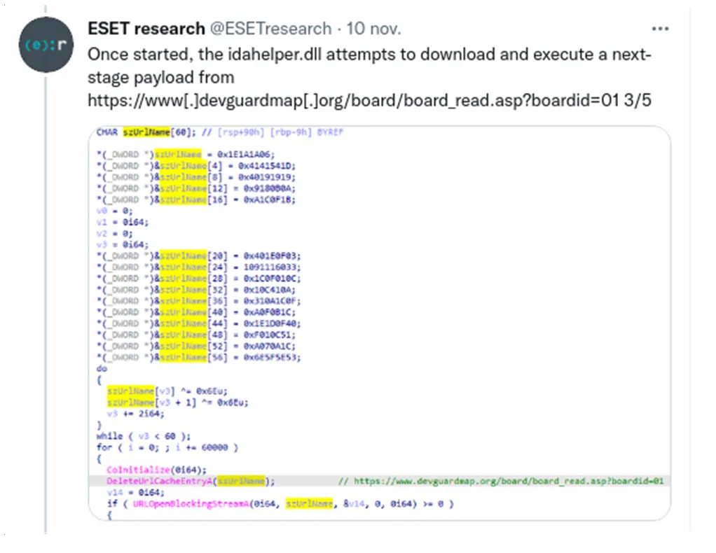 Descarga maliciosa compromiso ESET