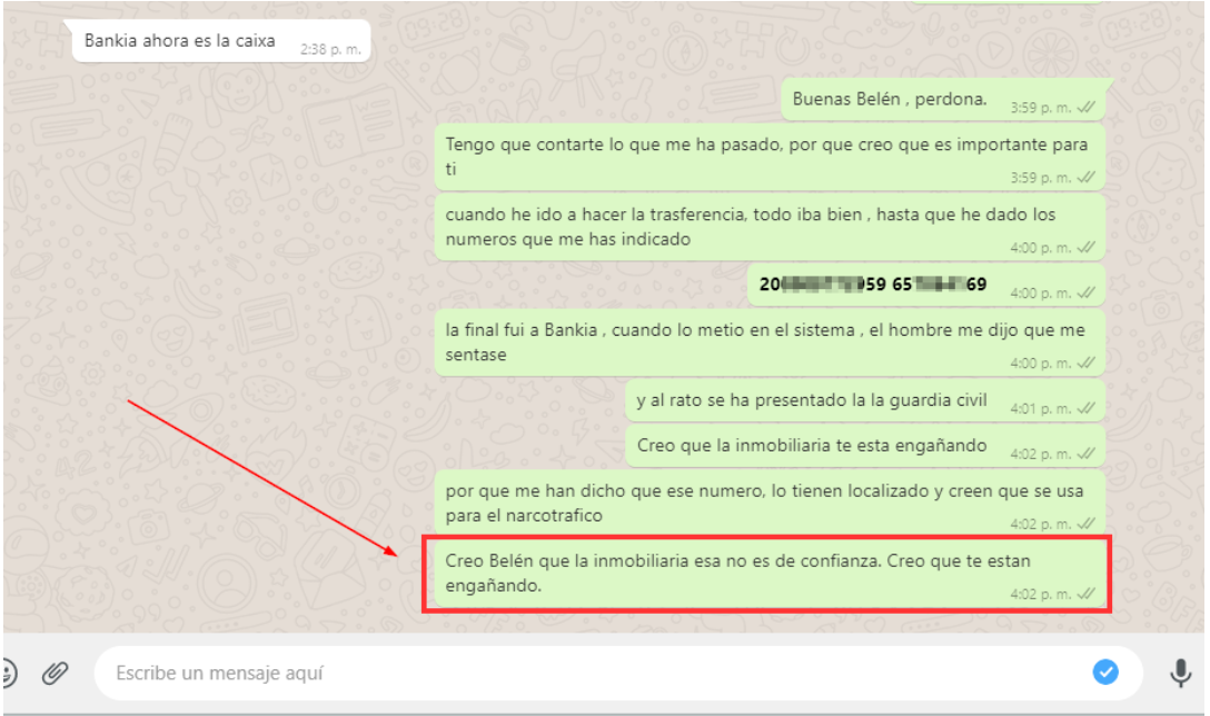 Intentamos convencer al estafador de que le pueden estafar