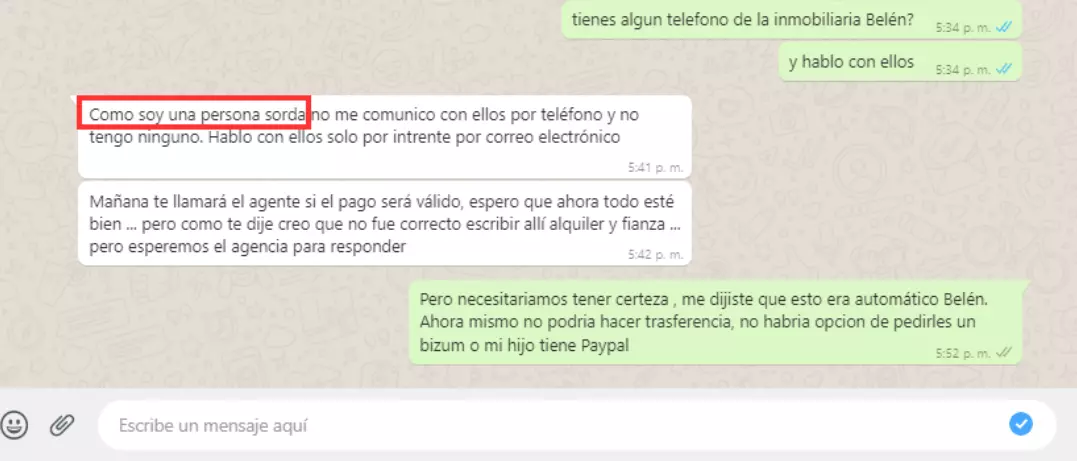 La pobre Belén es sorda y no puede hablar