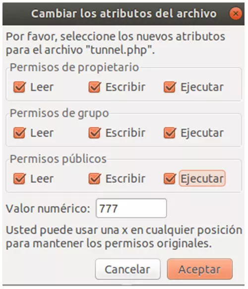 Subir un fichero con filezilla para poder crear un tunel 