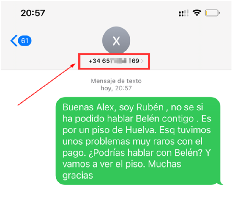 Mensaje a Alex comercial