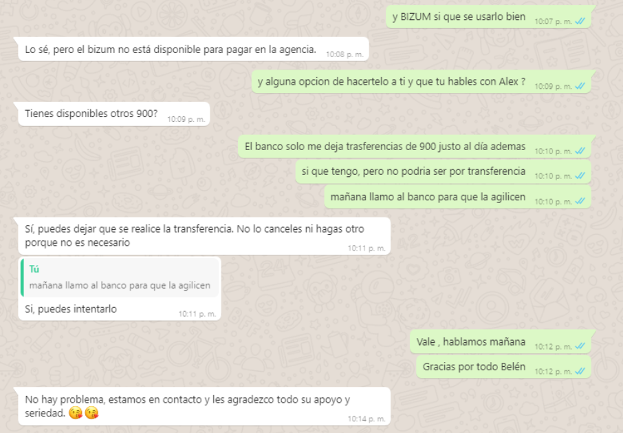 No somo capaces de obtener un BIZUM para trabajar con el.