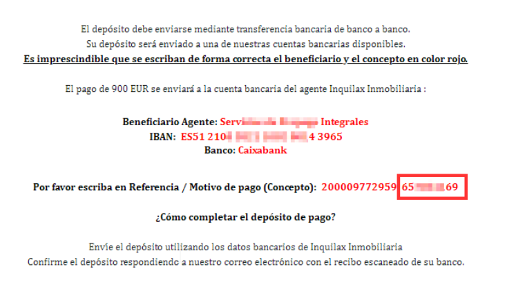 Transferencia por cajero en estafa