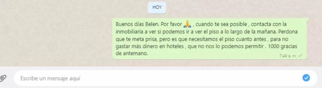 Solicitamos que nos enseñen pronto el piso