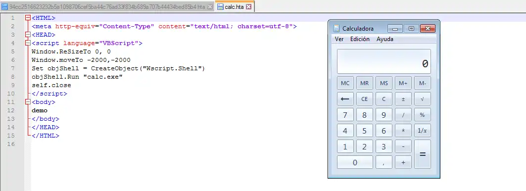 Calculadora Visual Basic Script