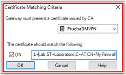 Certificado generado para Checkpoint VPN