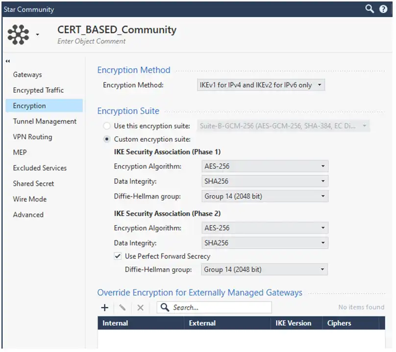 Encriptacion Comunidad Checkpoint VPN