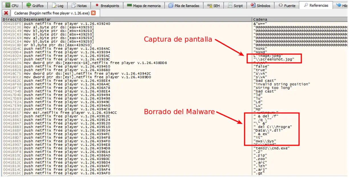 Ejecuciones de Malware