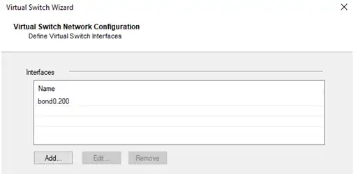 Crear VLAN no usada bond0.200