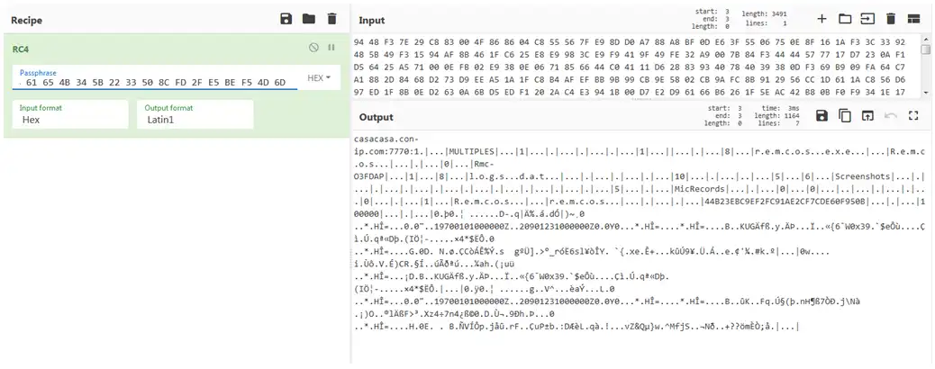 Analisis en cyberchef del troyano rencos