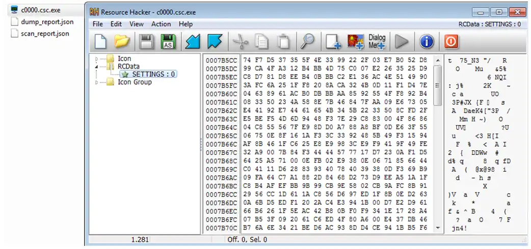 Editor Hexadecimal Resource Hacker