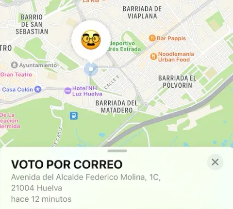 Mapa del voto por correo en la Avenida Federico Molina de Huelva hace 12 minutos