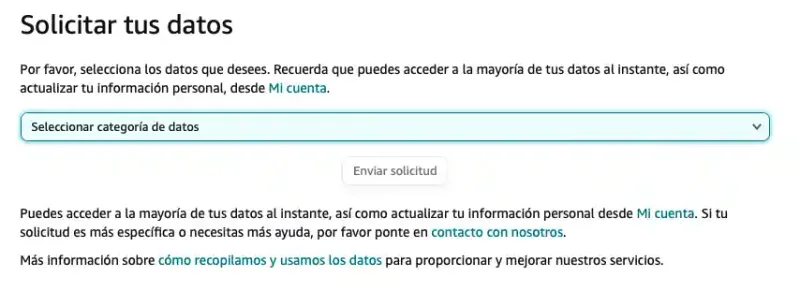 Solicitud de datos Alexa