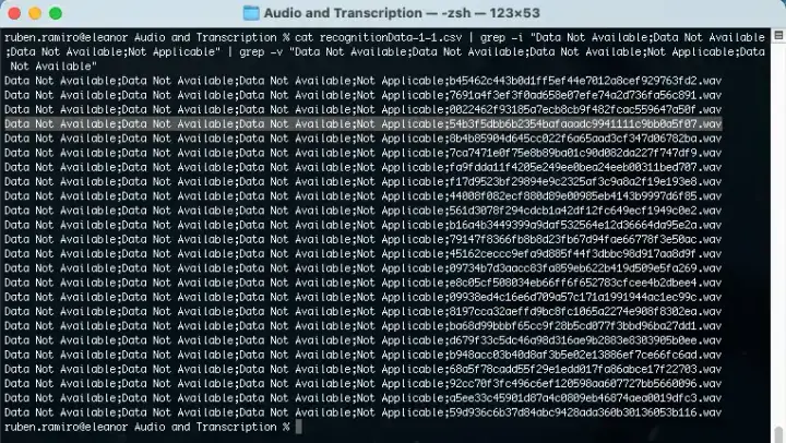 Audios sin información