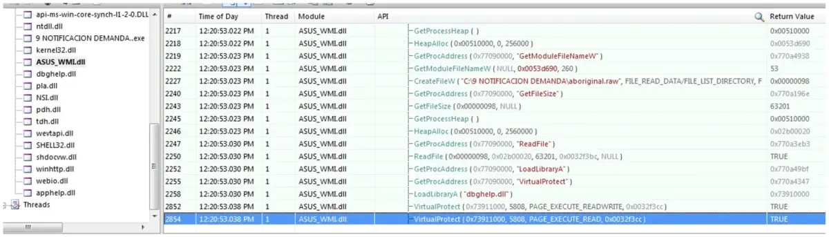 ASUS WMI DLL Malware