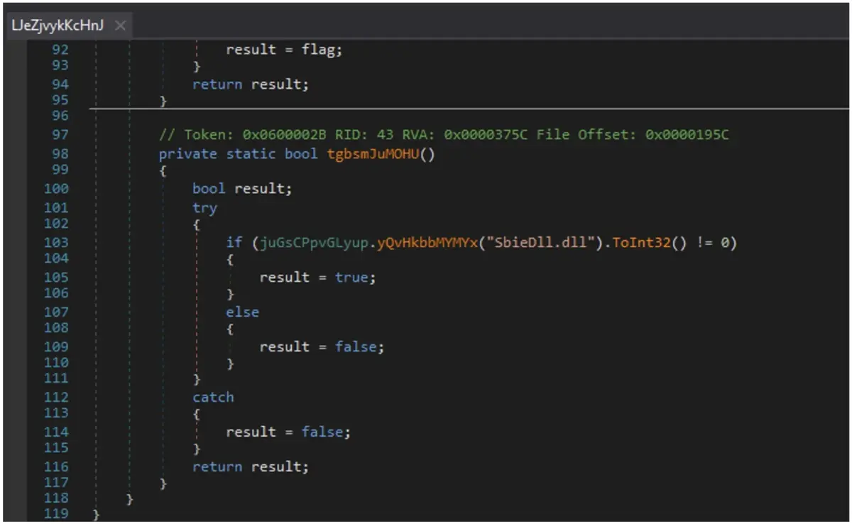 Busqueda de Sandbox por parte del malware