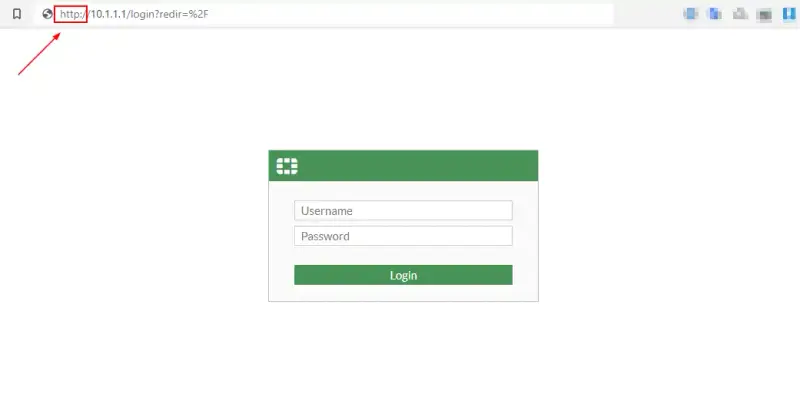 Acceso GUI a Fortigate vía HTTP
