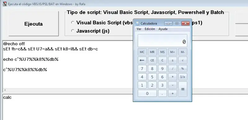 Malware calculadora de Windows