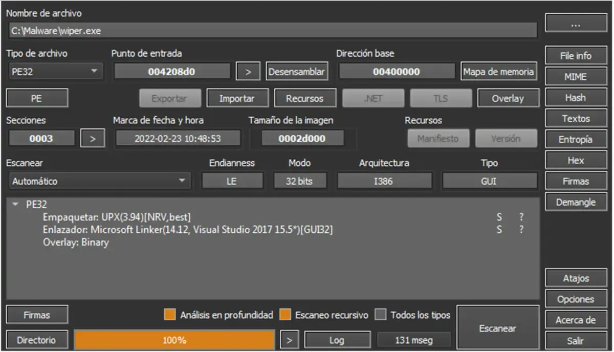 Detect It Easy Malware