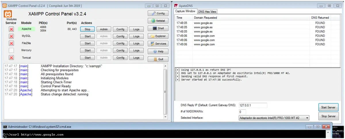 XAMPP analisis url