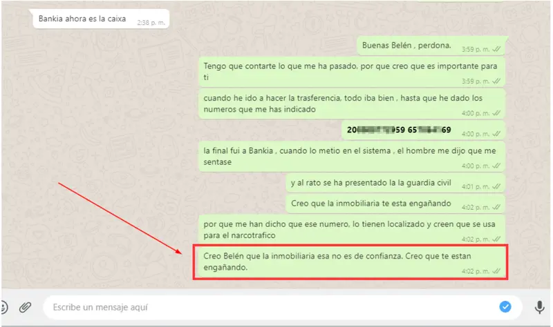 Intentamos convencer al estafador de que le pueden estafar