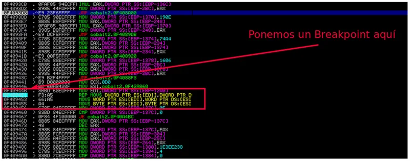 Breakpoint DLL de CobaltStrike
