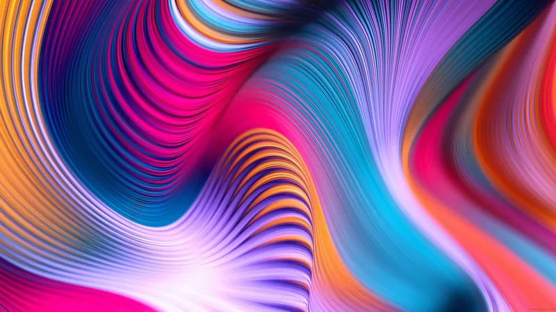 Textura abstracta de ondas de colores en rosa, azul y naranja