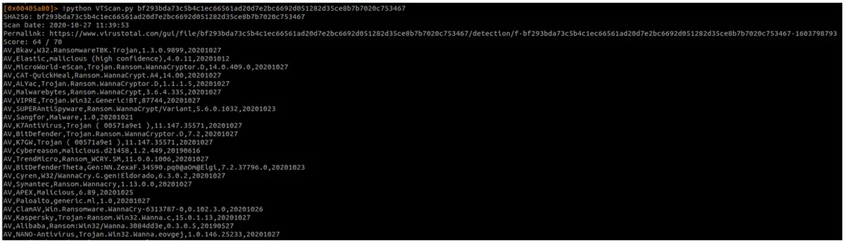 VTscan Python