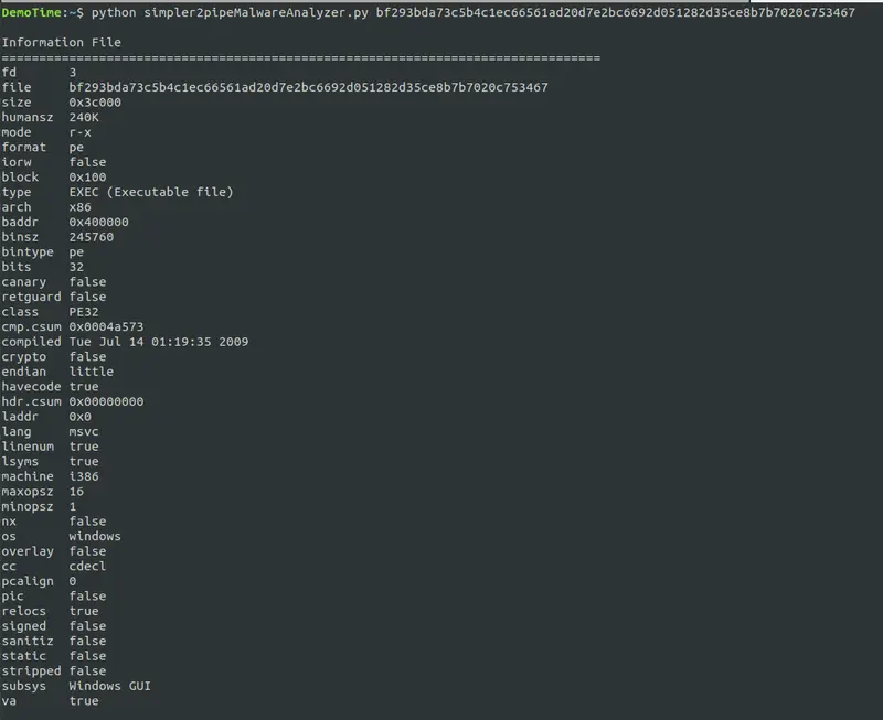 Salida Script Malware Rafa