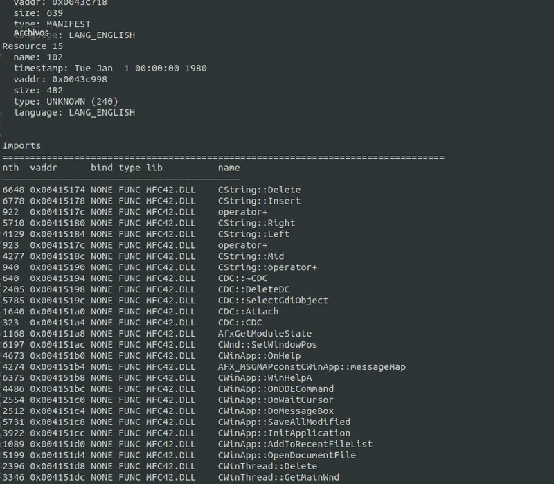 Imports Info Script Analisis de Malware by Rafa