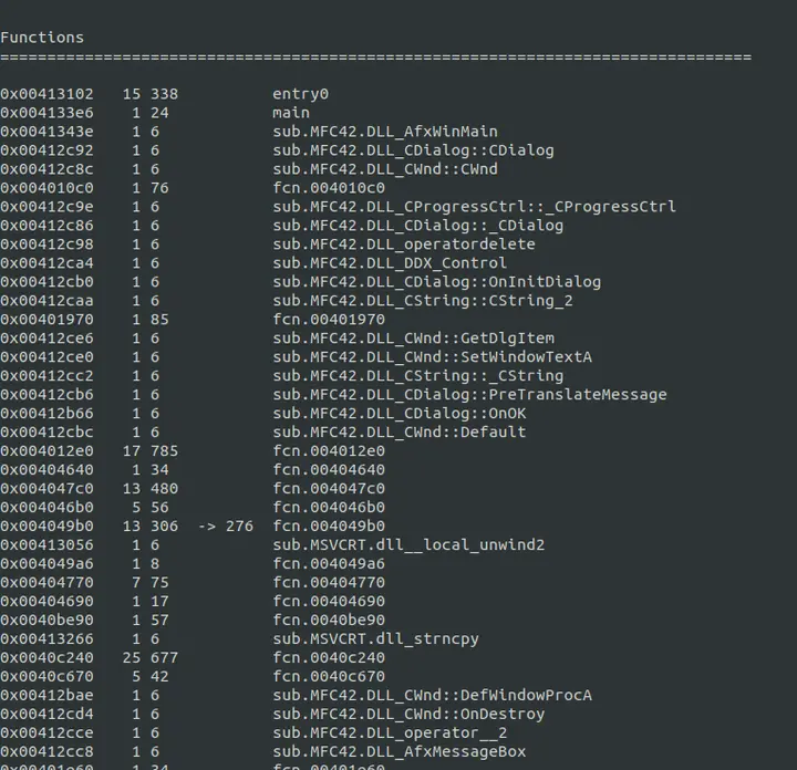 Funciones Info Script Analisis de Malware by Rafa