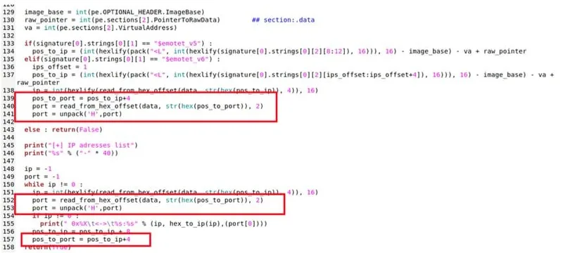 Script Obtención de IPs Emotet