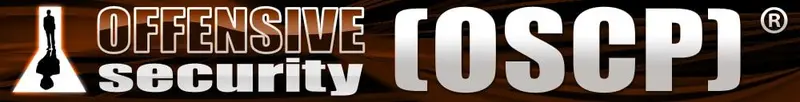 Logotipo de Offensive Security para la certificación OSCP con fondo marrón