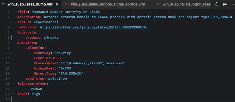 Windos Sigma Rule