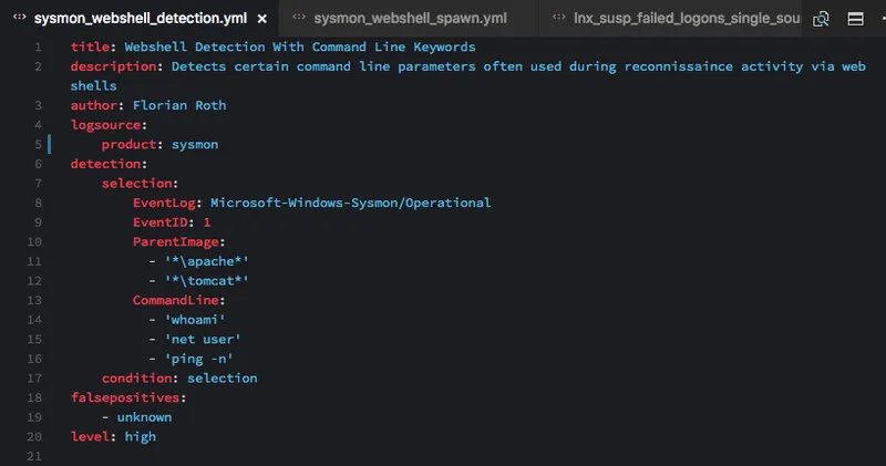 Sysmon: detección de shell web