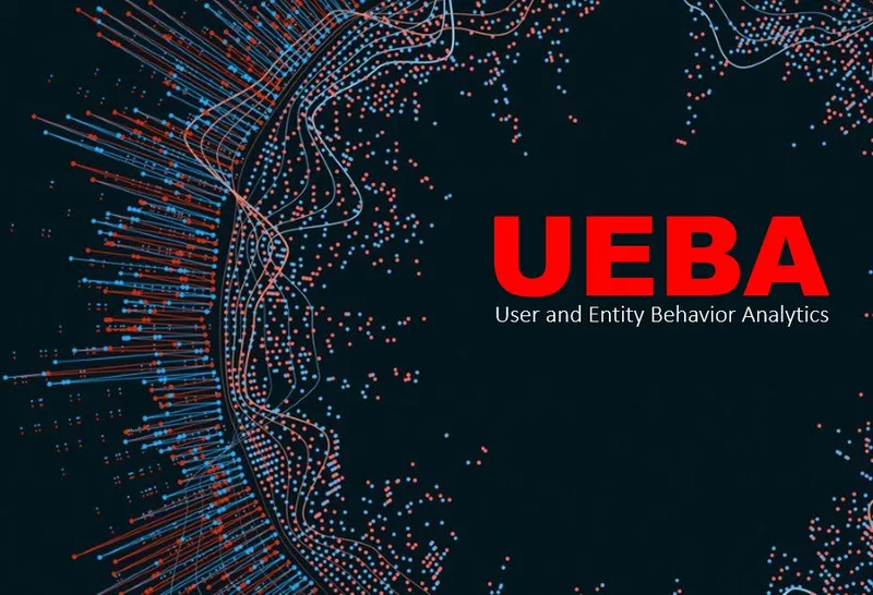 Visualización de datos con el texto UEBA User and Entity Behavior Analytics